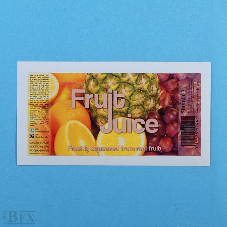 MB20L Small Soft Drink Bottle Label Breakaway Effects